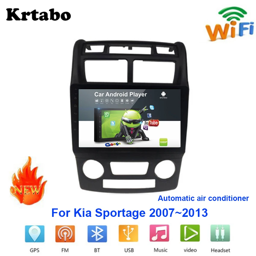 Cheap Car radio Android multimedia player For Kia Sportage 2007~2013 Automatic air conditioner Car touch screen GPS Navigation 0