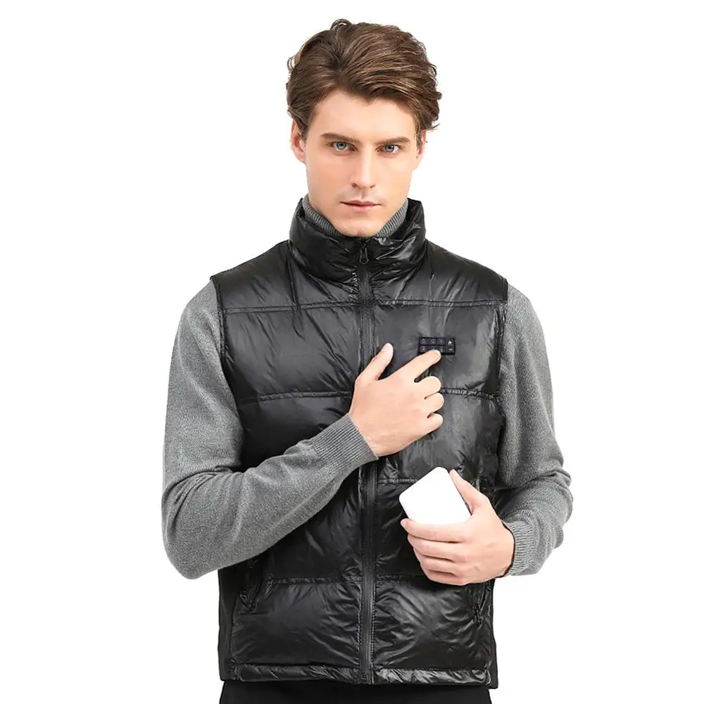 

New 11 Areas Heating Vest Intelligent Temperature Control Electric Full Body Charging Vest Down heated Jacket Men for Winter