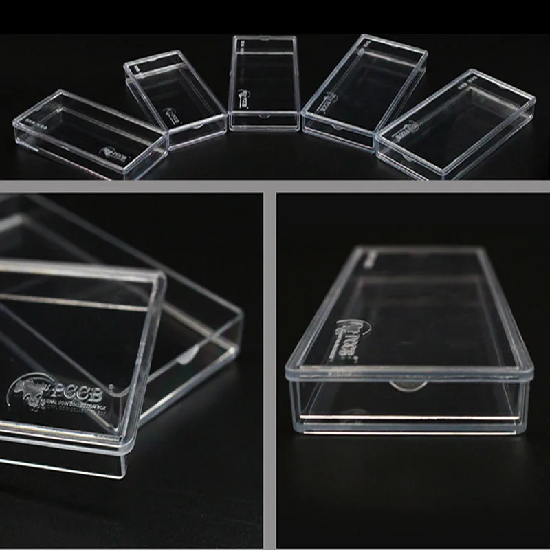 Souvenir box- 10pcs/lot Direct fit paper money currency bill box plastic Banknote case glass container 2