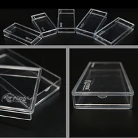 Souvenir box- 10pcs/lot Direct fit paper money currency bill box plastic Banknote case glass container 2