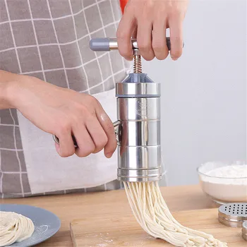 

manual pasta machine, stainless steel pasta, pressing pasta making tool with 1.5 mm / 2.2 mm / 3.2 mm / 62 mm square hole