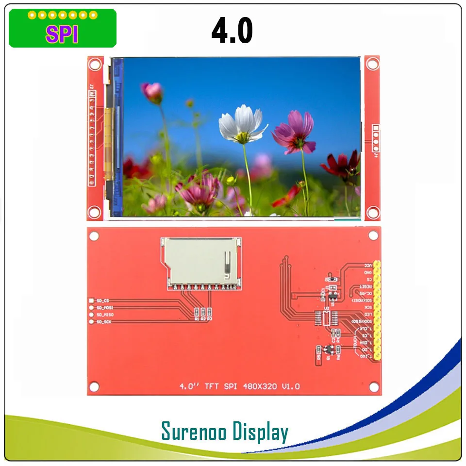 4," дюймовый 480*320 MCU последовательный SPI TFT ЖК-экран с сенсорной панелью встроенный драйвер ST7796S