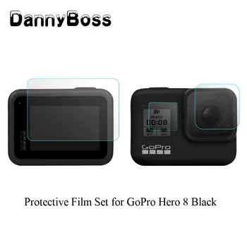 

for GoPro Hero 8 Black Protective Film Set Tempered Glass Lens Back Front Screen Protector