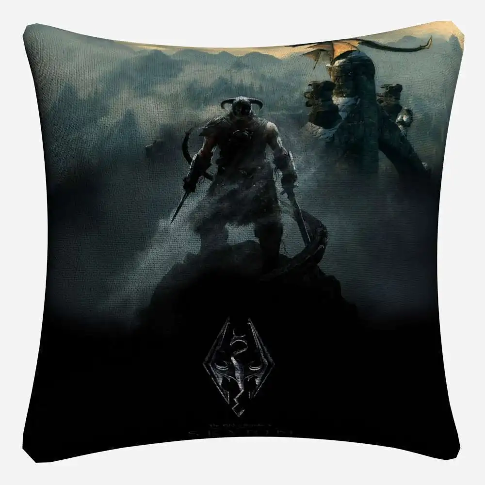 Skyrim The Elder Scrolls игры декоративное постельное белье Наволочка для дивана размером 45*45 см домашний декор пледы наволочка almofada - Цвет: 3