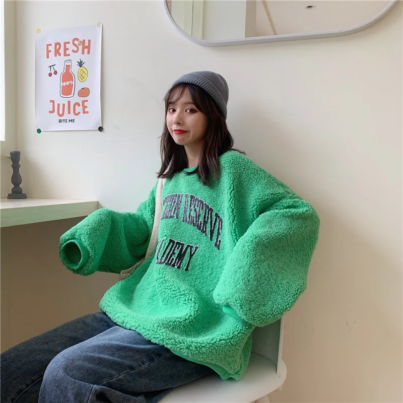 Новинка, женские толстовки, набор, kawaii, толстовки с буквенным принтом, плюс кашемир, женские толстовки с капюшоном, женские рубашки с длинным рукавом