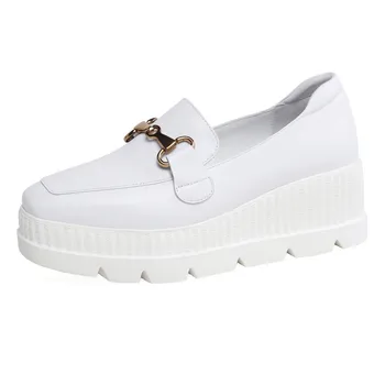 

Women's Shoes 2020 New Style All-match Single Shoes Thick-soled Muffin High-heeled Loafers Shoes Women's Sandals