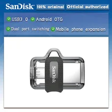 Sandisk 128GB sdd3 Экстремальный USB3.0 двойной OTG USB флеш-накопитель высокоскоростной 150 м/с флеш-накопитель 32 ГБ 16 ГБ флеш-накопитель 64 Гб карта памяти