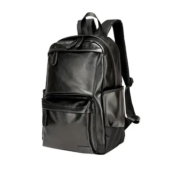 

2020 new fashion trend men's backpack men's bag large capacity casual computer backpack pu leather school bag