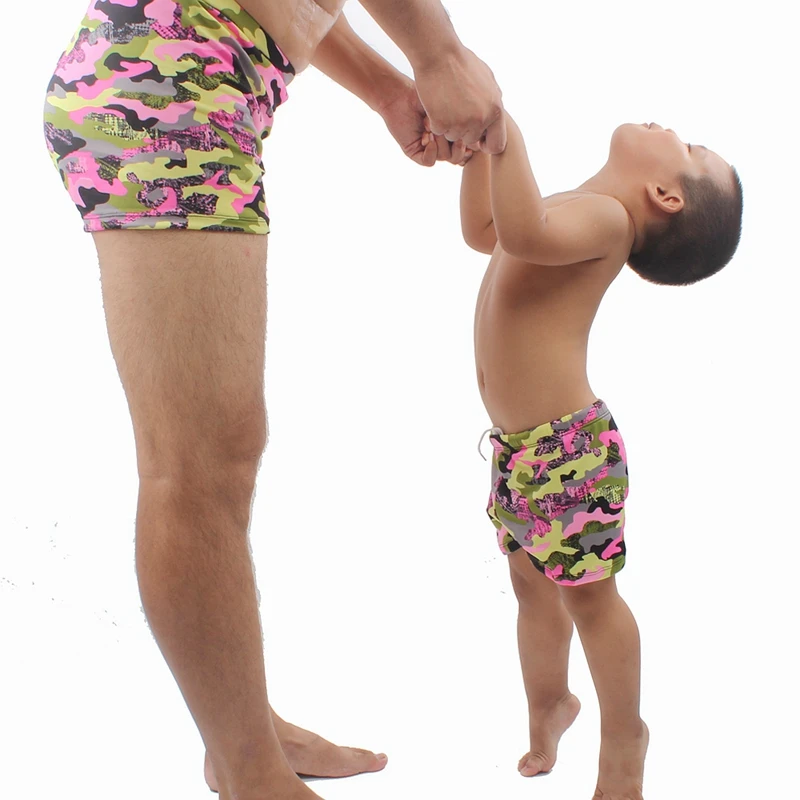 

Camouflage Family Matching Father Son Swim Trunk Bathing Suits Parent Child Beach Wears Men Swimsuit Children Swimwear 06#