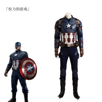 

High-quality Cosplay clothes Captain America Avengers 2 Age of Ultron Costume Jacket Man Adult Fantasy Steve Rogers Halloween