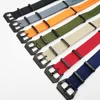 20mm 22mm ceinture de sécurité bracelet de montre Nylon otan bracelet 007 James Bond militaire remplacement montre bracelet noir, bleu, rouge, Orange, vert ► Photo 2/6