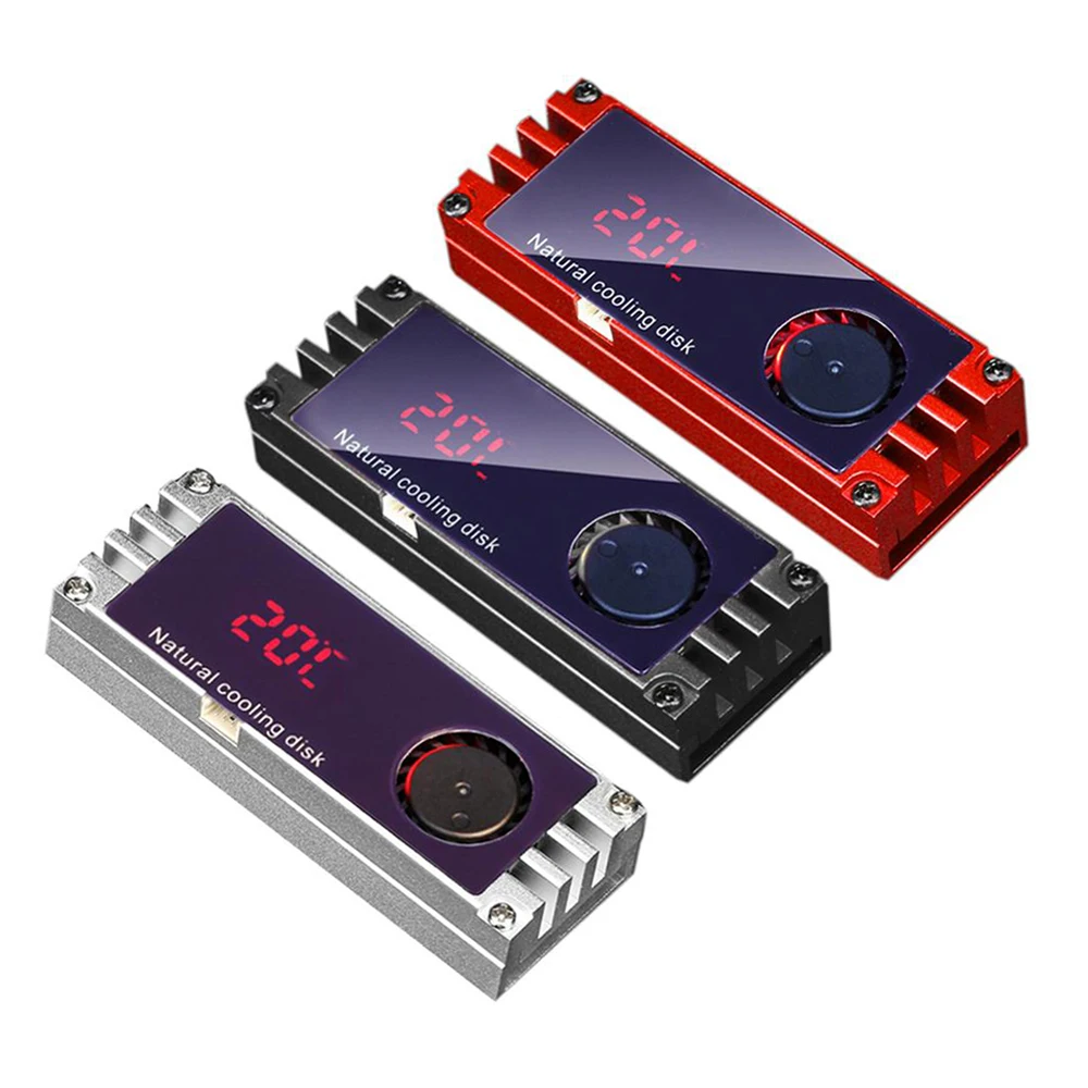 M2 SSD Heatsink Cooler Temperature OLED Digital Display Radiator M.2