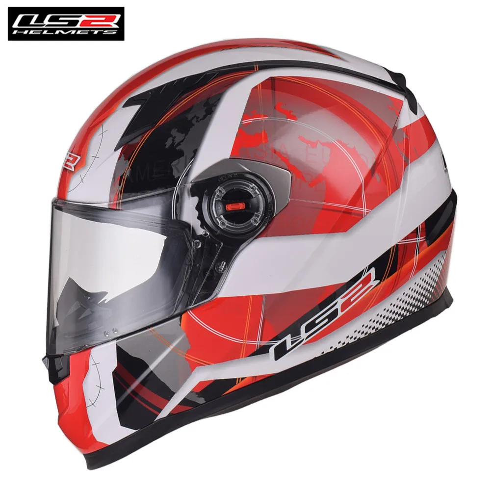 

LS2 Maps/Red Full Face Moto Racing Motorcycle Helmet Motorbike Bike Helmet Crash Motor Helm Casque Moto Kask FF358