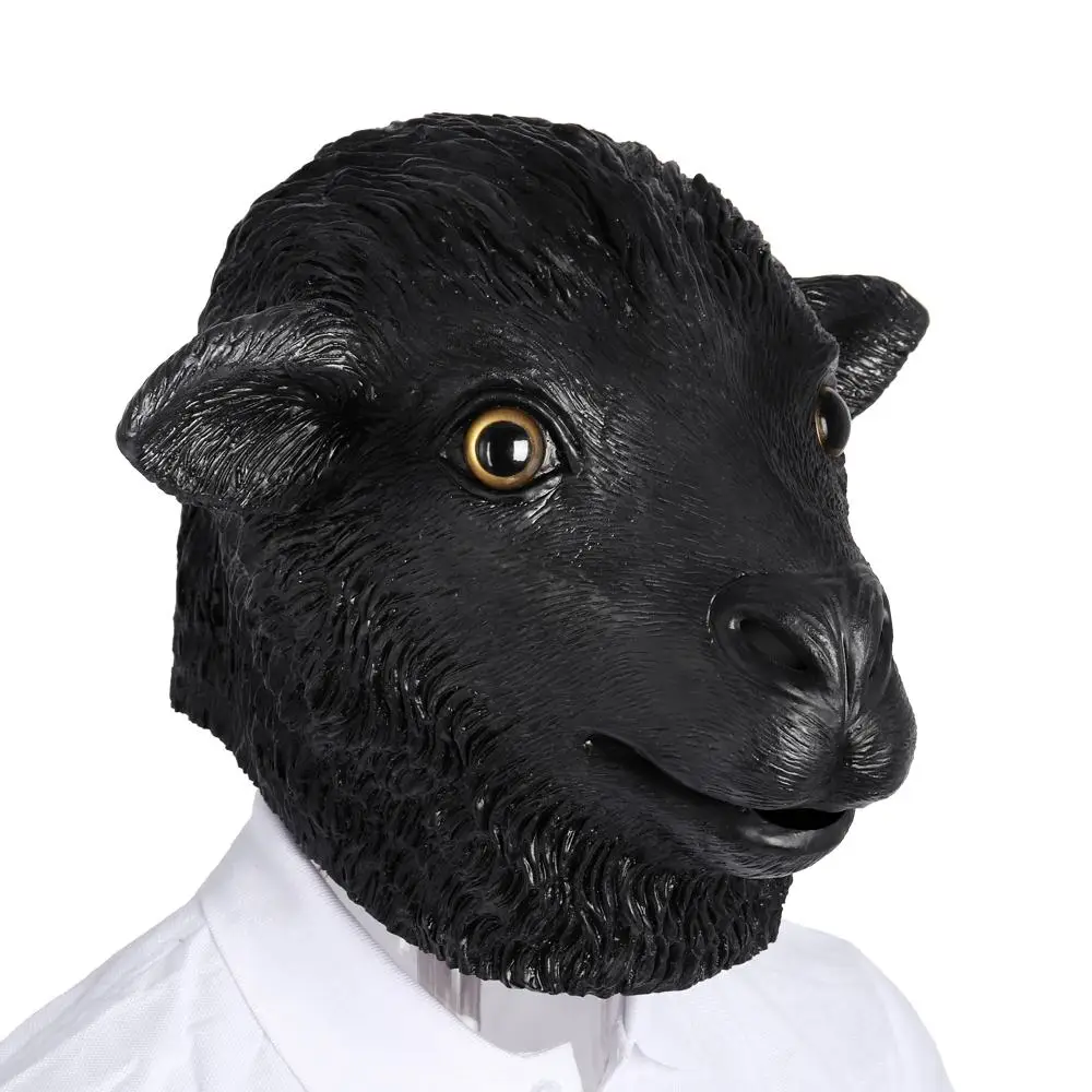 Sheep Mask Realistic Goat Full Face Masks Handsome Animal Ball Masquerade Party Halloween Costume Girls Cosplay Props