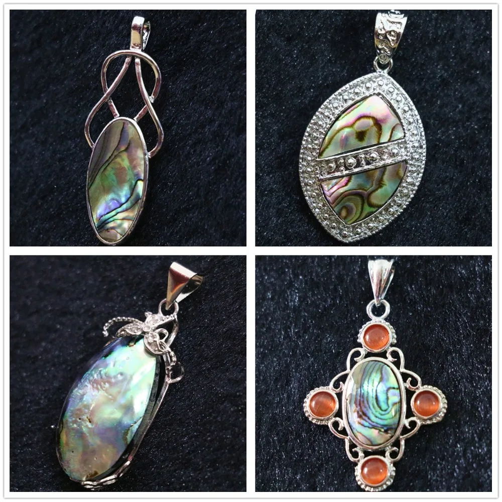 Hot arrival natural abalone shell oval pendant classcial design fashion Charms fit necklace accessories B1137 | Украшения и