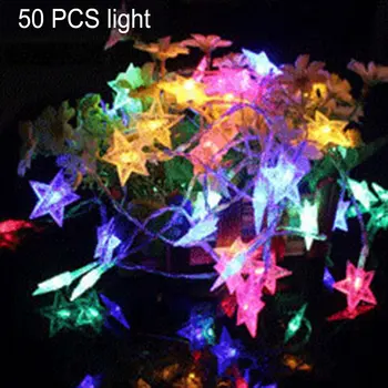 

5m 50 LEDs Star shape Battery box lamp string Lighting for Home Bedroom Party Wedding Music Party Decor Wholesale Sale