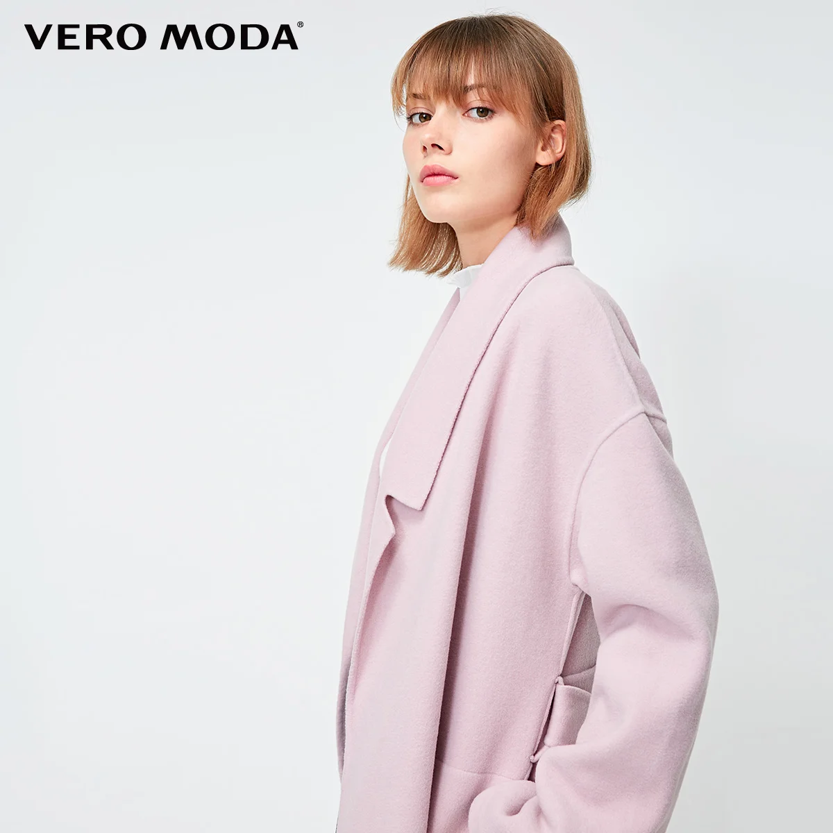 Vero Moda пальто женское женская новая Ins нагрудные ремни карман минималистский шерстяное пальто | 318327531