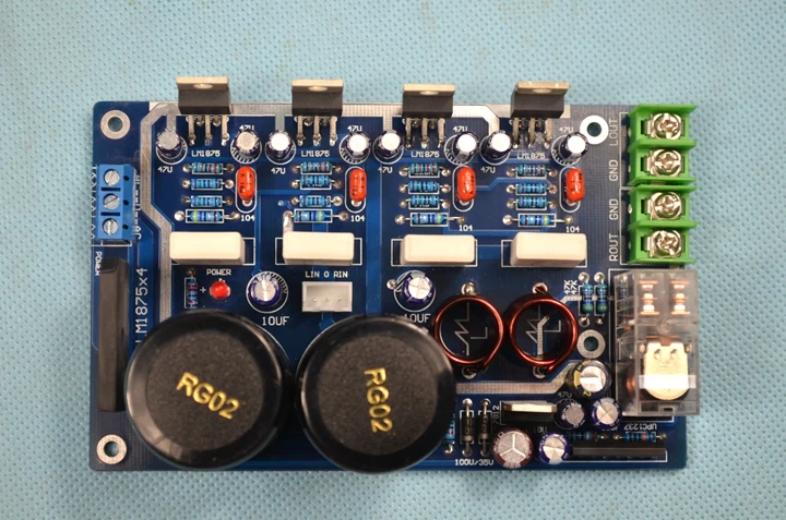 LM1875 AC двойной 12-18V двойной параллельный выход HIFI Плата усилителя температуры