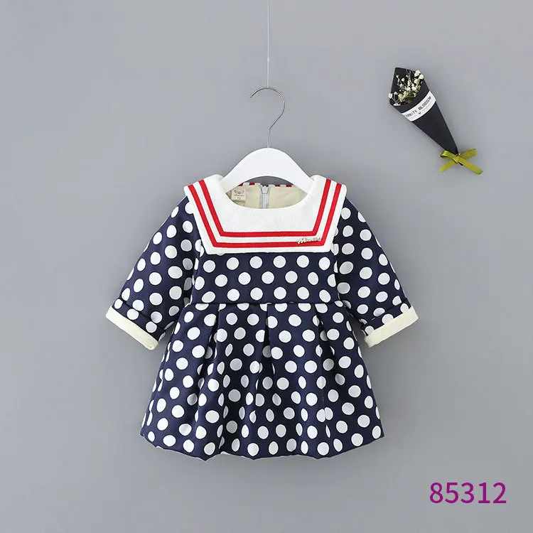 

Momoidea Childrenswear Autumn And Winter New Style Children Thick Tops Fashion Polka Dot Girls plus Velvet Warm Coat