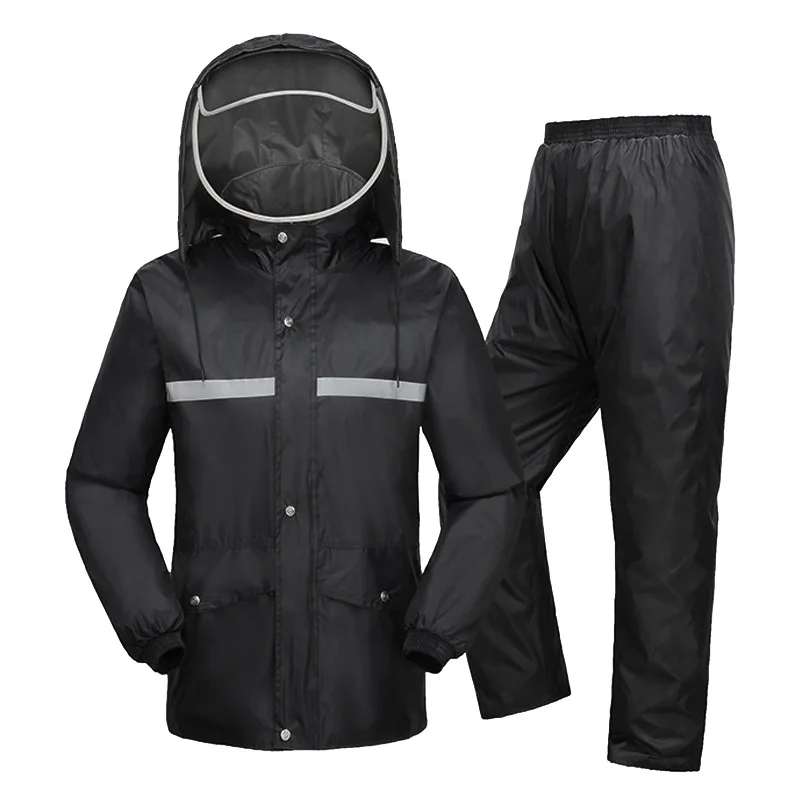 

Дождевик с капюшоном, пончо, непромокаемый, из ПВХ, двойной, плотный, уличная ветровка