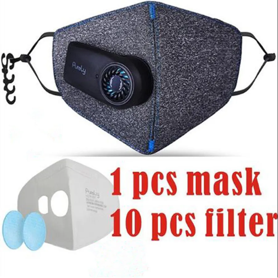 Mask add Filter Новейшая Xiaomi чисто воздушная маска Smart PM2.5 трехмерный фильтр против загрязнения отличная очистка перезаряжаемый фильтр - Цвет: Mask add Filter