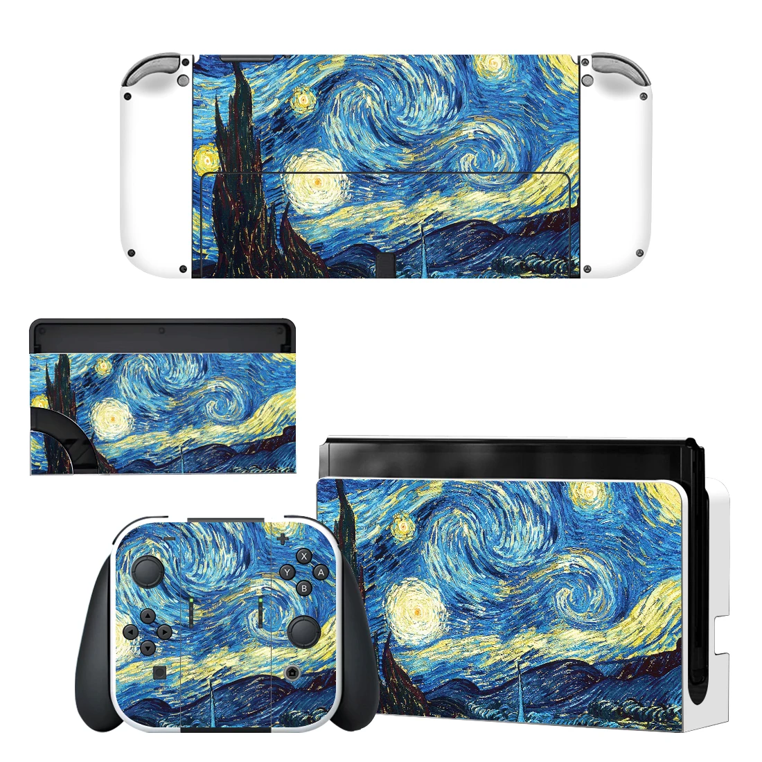 New The Starry Night Van Gogh Vinyl Decal Skin Sticker for Nintend Switch OLED NS Oled Console &amp Joy-Con | Электроника