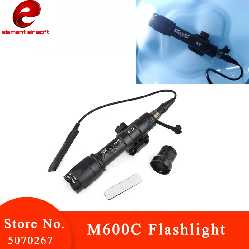 

Element Airsoft Surefir Scout Light LED 366 Lumen M600C Weapons Flashlight Tactical Airsoft M600 Series Flashlight Gun EX072