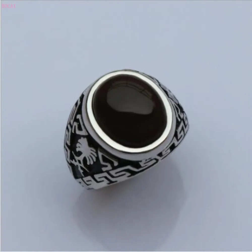 Серебро s925 пробы, мужское кольцо, ретро стиль, простое кольцо, мужское черное кольцо, Средний Восток, мужское кольцо для мужчин