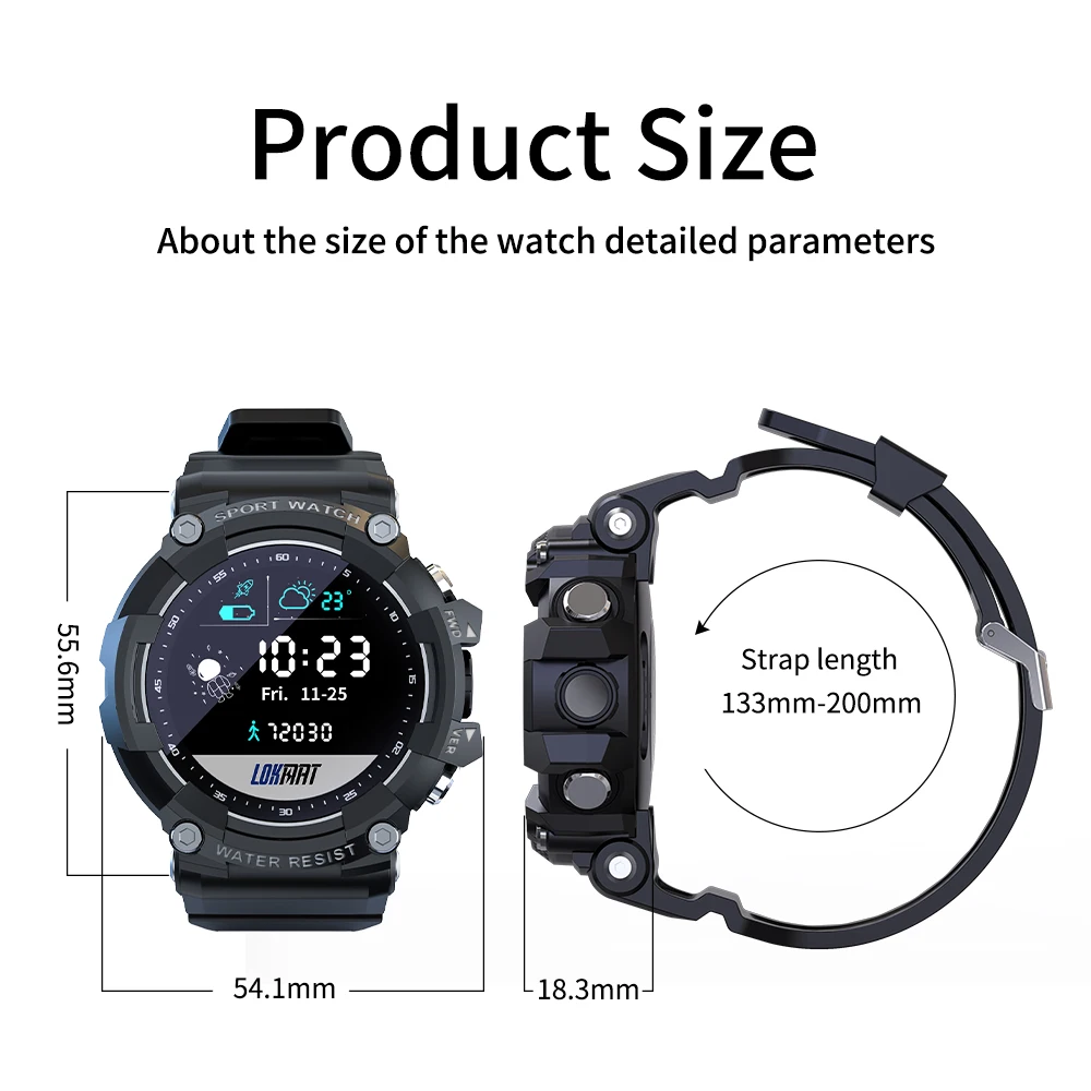 Inteligente de Fitness Monitoramento da Freqüência Cardíaca para Android Ip68 à Prova Novo Lokmat Esporte Relógio Rastreador Ataque 2 Bluetooth Dip68 Água Relógios Ios - Image 6