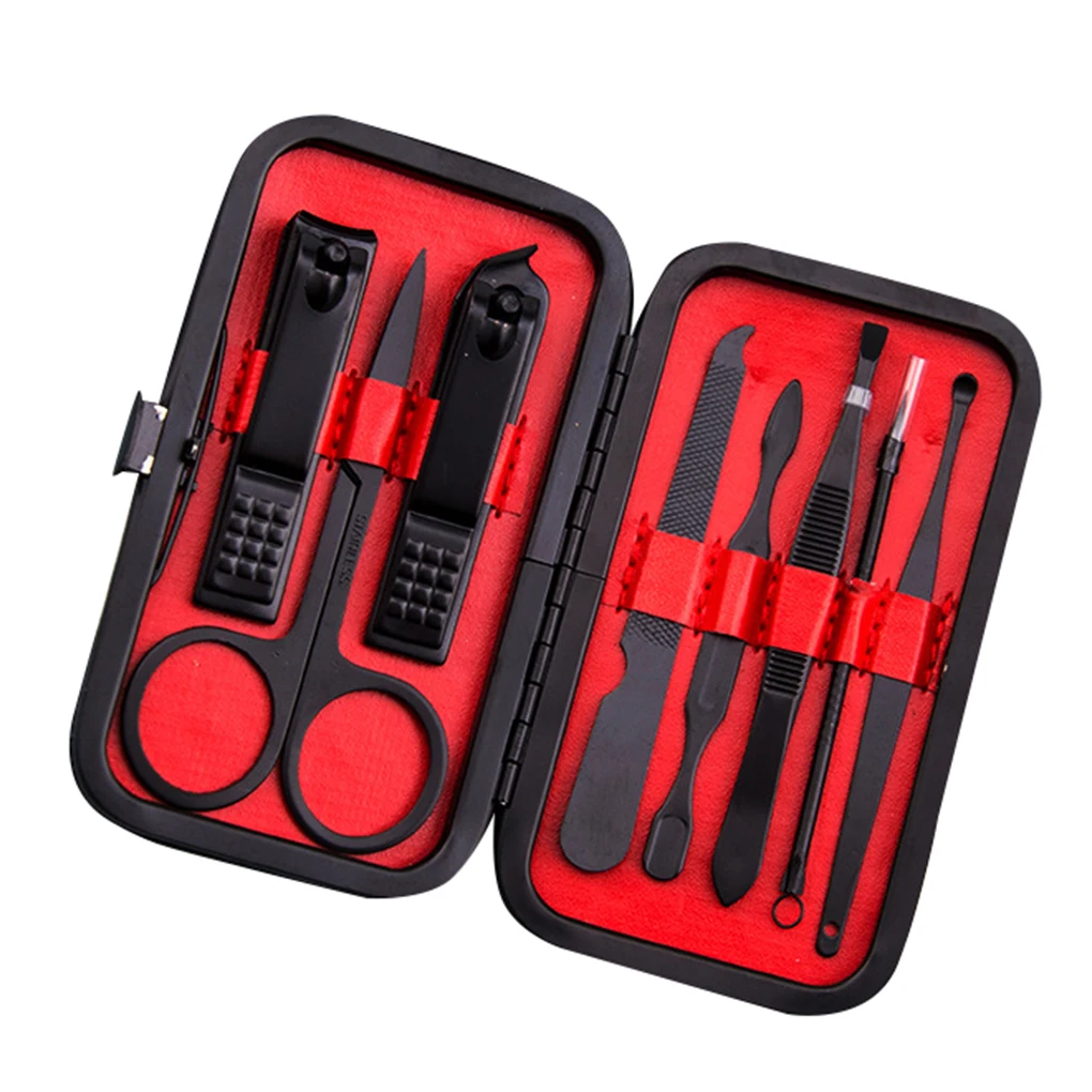 8pcs Nail Art Clipers Nail Clamp Pliers Scissors Set Stainless Steel Hands Fcial Care Tools - Цвет: NO.1