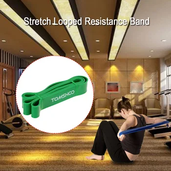 

TOMSHOO 208cm Workout Loop Band Pull Up Assist Stretch Resistance Band Yoga Exercise Fitness Assist Mobility Band 50-125 lbs