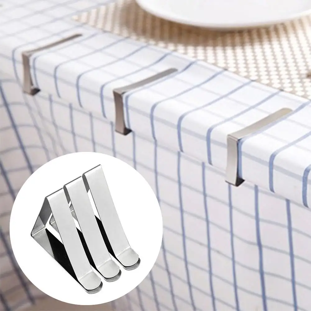12Pcs Triangle Stainless Steel Tablecloth Table Cover Clamps Holder Fixing Clips | Дом и сад