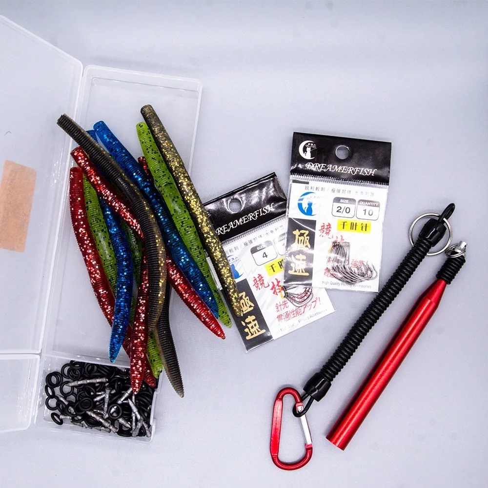 Fishing Tackle Box, Drop Shot Lures, Rig Lure Kit, Oring Tool