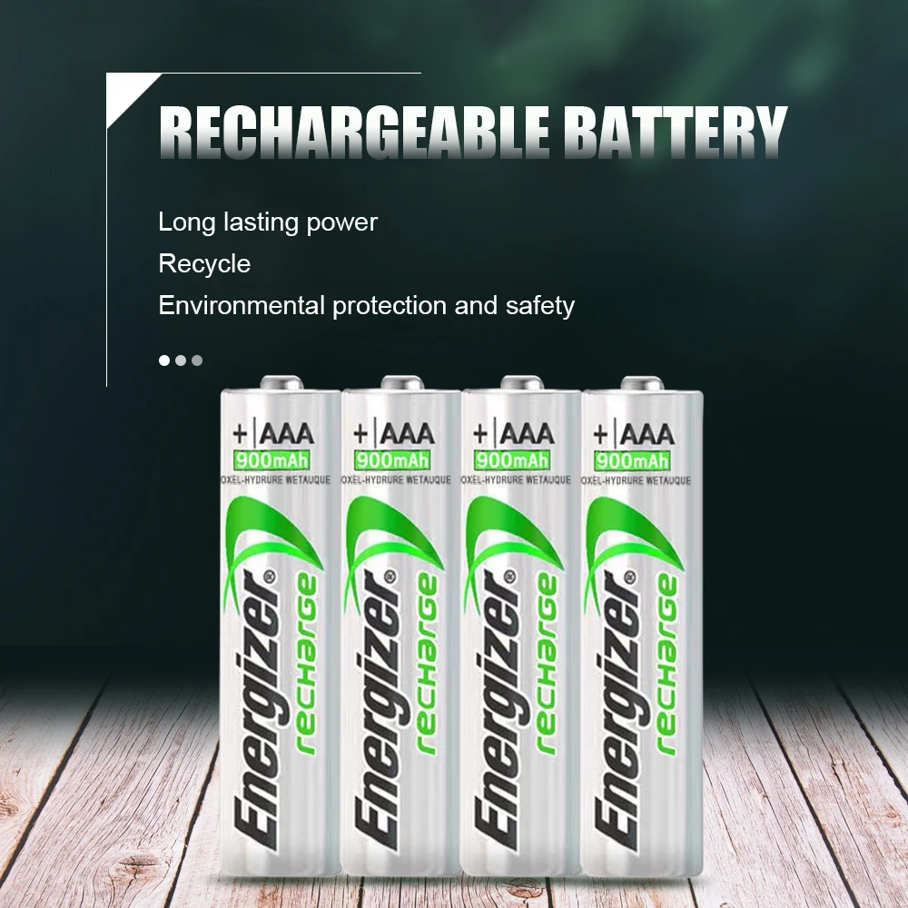 1-4PCS Original Energizer 3A 1.2V 900mAh AAA NI-MH Rechargeable Batteries For Shaver Flashlight Camera NIMH Pre-charged Battery coin cell battery