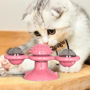 

Papipet Windmill Cat Toy Cat Brush Self Grooming Brush Cat Mint Windmill Cat Brush Suction To Wall Cat Massage Comb Pet Supplies