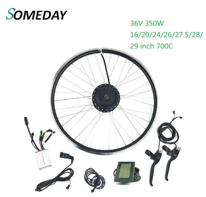 

SOMEDAY E-bike kit 36V 350W front brushless Gear Hub Motor Wheel with KT LCD3 display Electric Bicycle Conversion Kit
