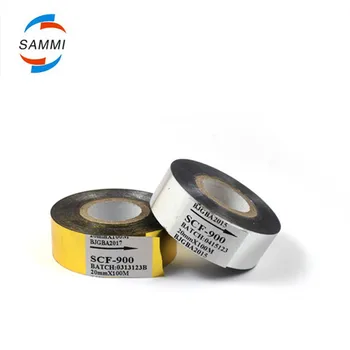

High quality 10PCS/LOT 30*100M Gold Siver Color Ribbon for HP-241B date coding machine,ribbon coding machine,hot stamping coder