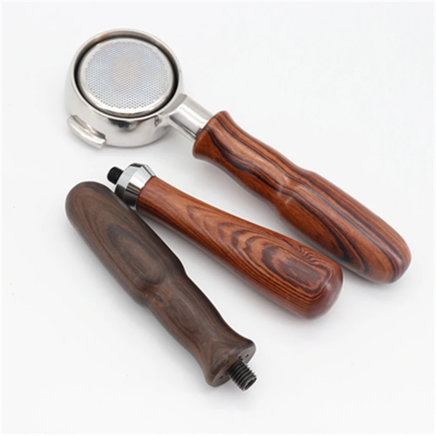 

Espresso Coffee Portafilter Handle M10/M12 Cafe Machine Solid Wooden Handle Coffee Maker Tools Accessories For Barista