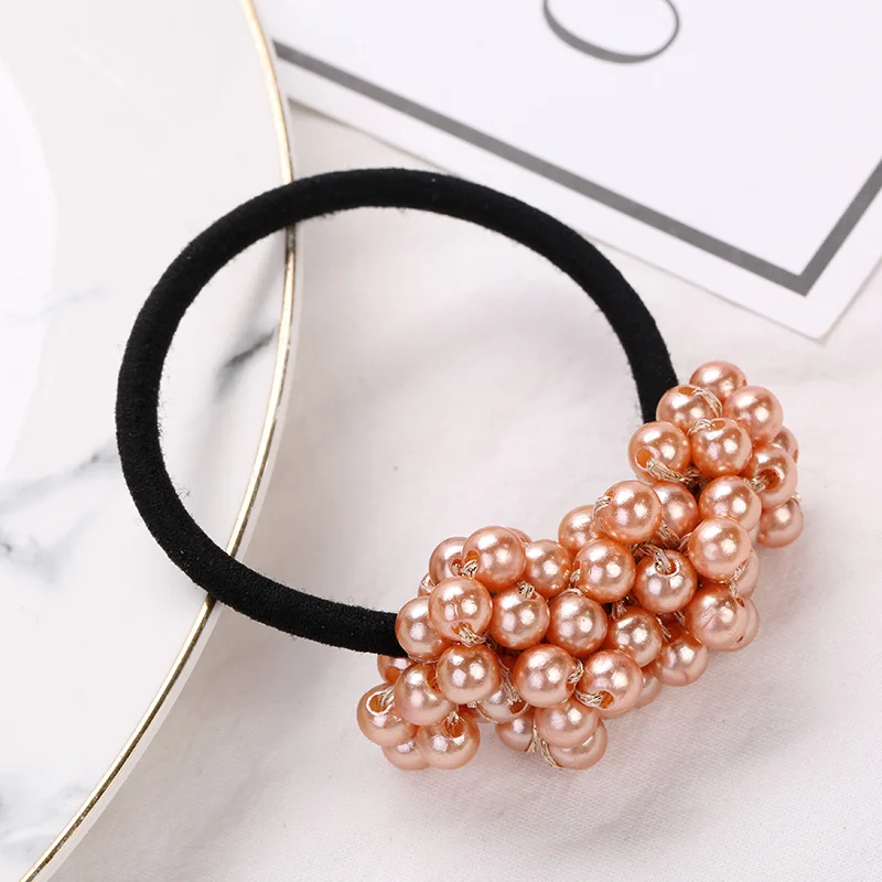Ball head ring C Резинки для волос с жемчугом и бусинами, резинки для волос для женщин, резинки для волос, резинки для волос, резинки для конского хвоста, резиновые аксессуары для волос - Цвет: Ball head ring C