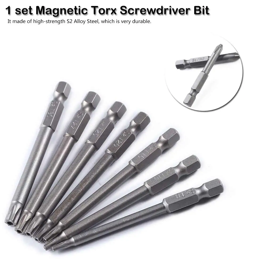

Screwdriver Drill Bits Magnetic Torx Screw Driver 1/4" Hex Shank Hand Tools Cross head Bore Hole 50mm 75mm 150mm