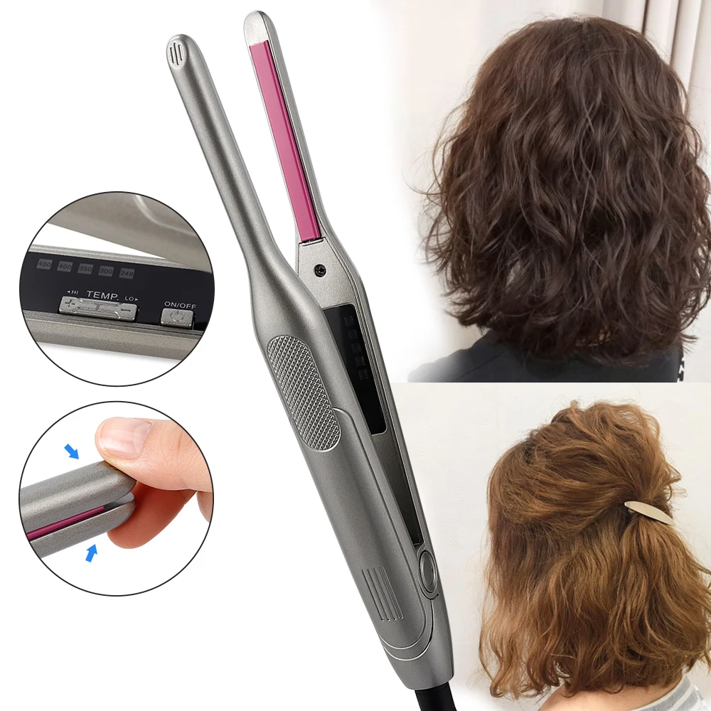 obecilc 2 In 1 Hair Straightener Curler Iron hair curler With Led Time Display Hair Curler Safety Ceramic Styling Tools