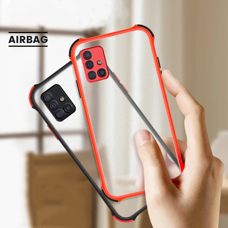 Luxury Shockproof Case For Samsung S20 FE Note 20 S20 Plus 20Ultra S21 Plus Matte Case A71 A51 A31 4G A52 A72 5G A70 A50 A30 A20
