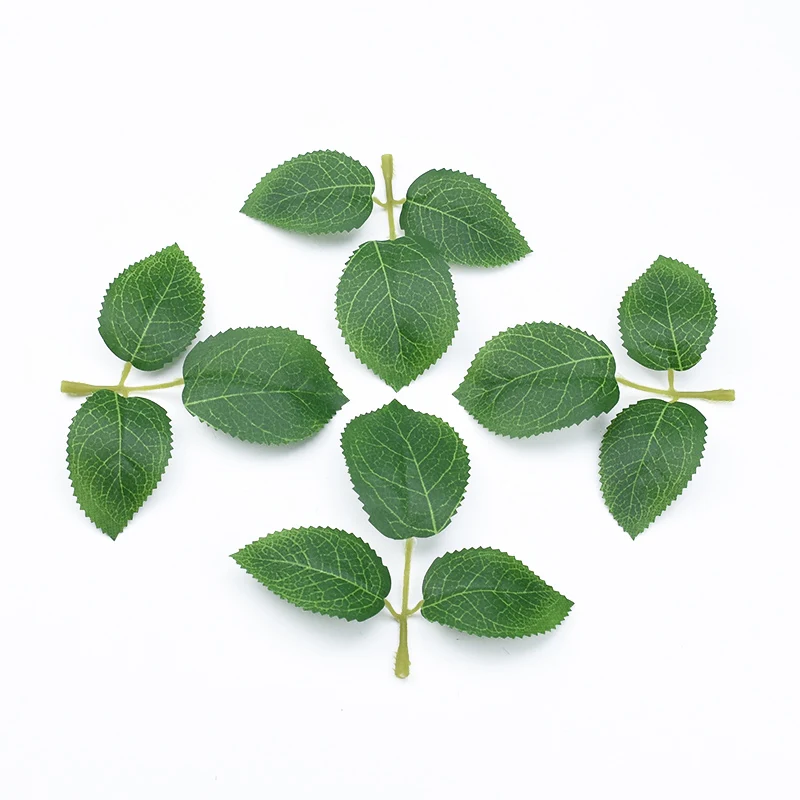 20pcs artificial plants decorative flowers wall silk roses leaf diy Leaves christmas garland wedding home decoration accessories