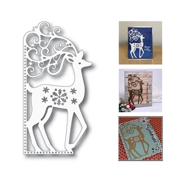 

2020 New Animal Sika Deer Pattern Metal Cutting Dies Scrapbooking For DIY Background Decorative Paper Embossing Stencil Card