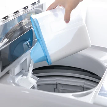 

Creative washing powder storage box for household plastic transparent covered laundry powder container storage tank mx3021449