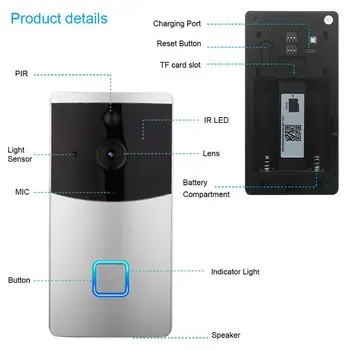 

Wireless Smart WiFi DoorBell IR Video Visual Camera Intercom Home Security