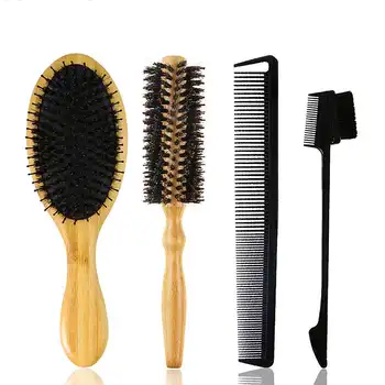 

Beech Bladder Comb Rolling Comb Wooden Comb Hair Comb Set Scalp Paddle Brush Beech Wooden Handle Hair Brush Styling Tool