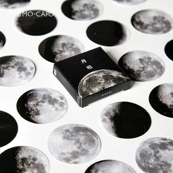 

45pcs Moon Appearance Stationery Sticker Decoration Decal DIY Album Scrapbooking Seal Sticker Kawaii Stationery Gift