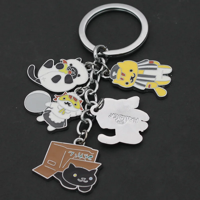 Игра Аниме Неко Atsume металлический кулон Милая игрушечная кошка висячие украшения подарок внешней торговли поколение жира