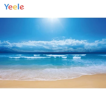 

Summer Sea Seaside Sky Cloud Nature Scene Backdrop Vinyl Photography Background Custom Photographic Backgrounds For Photo Studio